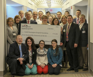 Members of the BrickStreet Foundation presented a check for $750,000 to the Hoops Family Children’s Hospital. In recognition of their gift, their name will appear on the new Outpatient Pediatric Rehabilitation Center that will be located in the Fairfield building next to Cabell Huntington Hospital.
