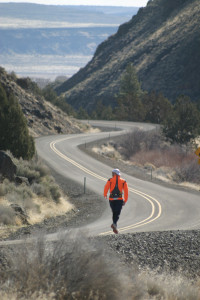 Summerlin winding his way through southeastern Oregon during his cross-country run.