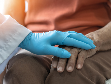 Doctor with elderly patient