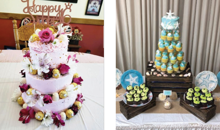 Doodlebug’s Desserts cake and cupcakes