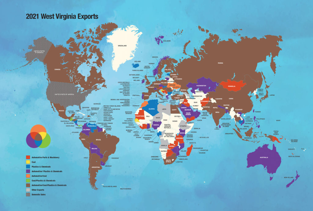WVs Worldwide Exports Map