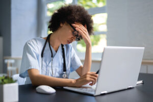 stressed medical worker