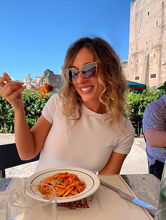 Dining in Rome, Italy.