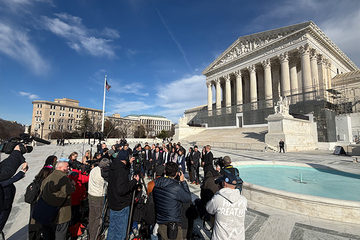 JB McCuskey outside the U.S. Supreme Court.